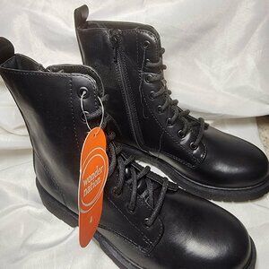 Wonder Nation Big Kid 4 Black Comat Boots